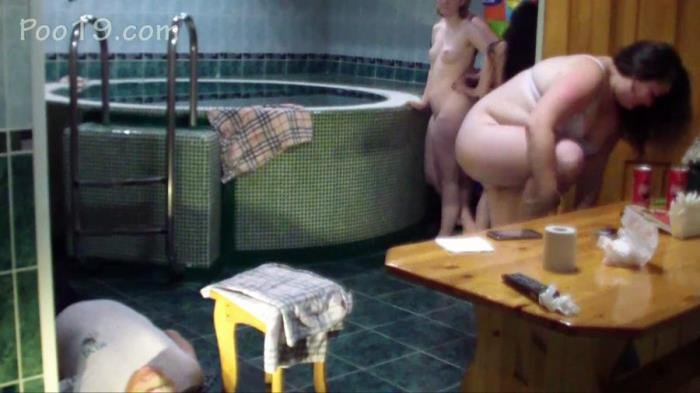 Toilet slave serves 4 ladies in sauna HD 720p (MilanaSmelly /  2018) 866 MB