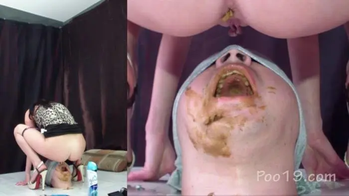 MilanaSmelly - Rapid swallowing of female shit without chewing HD 720p (Yana, Christina, Amina /  2018) 1.77 GB ScatVip.com