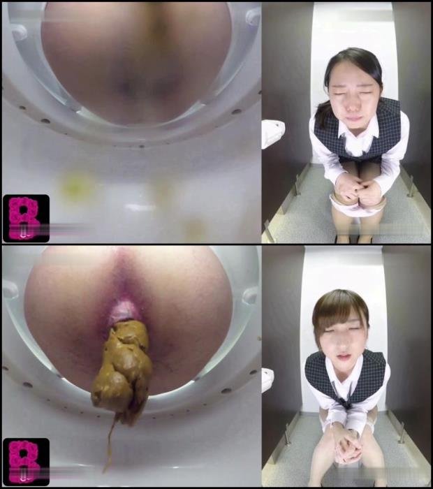 Pooping close-up cute schoolgirls in toilet. FullHD 1080p (Closeup, Jav Scat /  2019) 624 MB