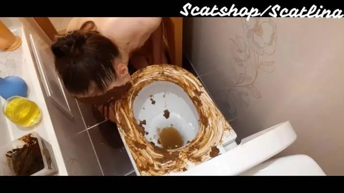 Dirty toilet (part 1) FullHD 1080p (ScatLina /  2020) 1.28 GB