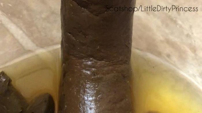Long thick poop served in a bowl of pee for you FullHD 1080p (LittleDirtyPrincess /  2021) 609 MB