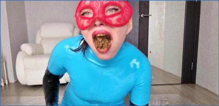 Scatlina in Latex Enjoys 11 Loads of Scat 1080p