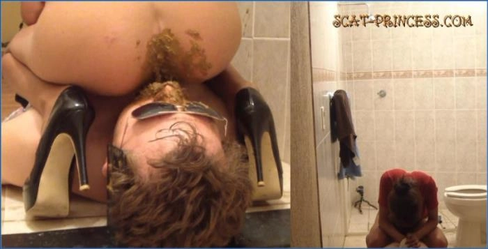 Shit Eating with Andrea in The Poop and Shower from Hell Part 6 - scat porn video at ScatVip.com