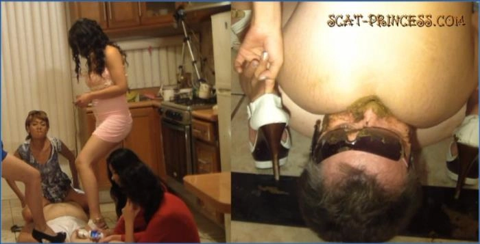 Abuse Toilet Man in the Kitchen Part 3 Britany Shit Eating - scat porn video at ScatVip.com