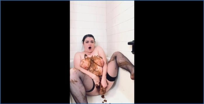 Big Tits Shit with Layla Lee in Fishnets and Foot Rubs Scat Sex - scat porn video at ScatVip.com