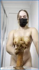 Smearing with Sweet Bella in Broken Toilet RE UPLOADED Scat Video - related scat video at ScatVip