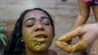 Femdom Scat Extreme Violette Dominates and Degrades with Diarrhea in Lesbian Interracial - related scat video at ScatVip